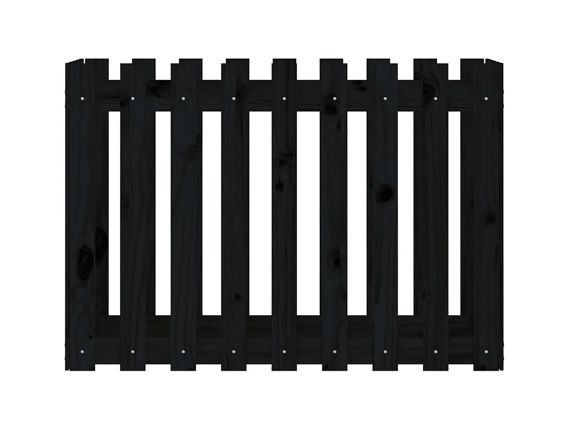 Jardinera elevada de diseño con valla 100x50x70cm de pino macizo