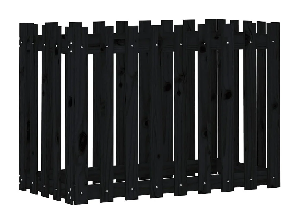 Aiuola rialzata di design con recinzione 100x50x70cm in pino massello