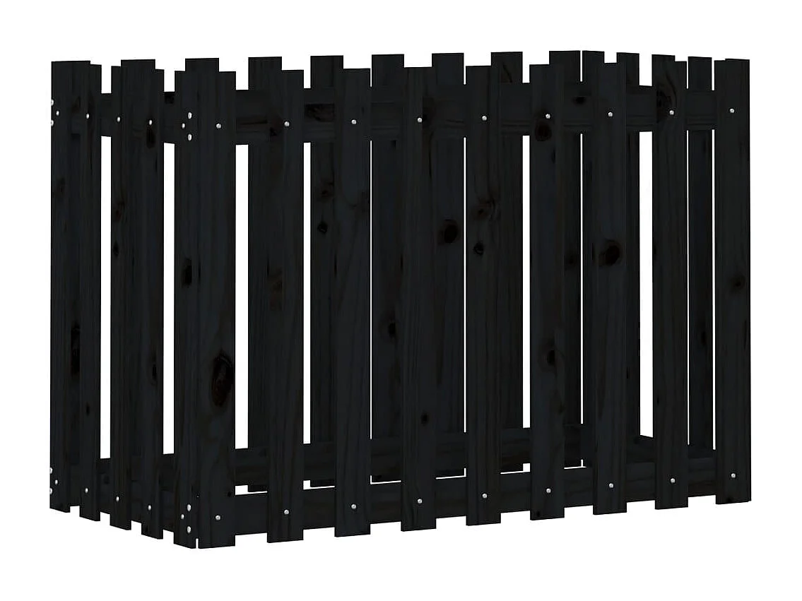 Aiuola rialzata di design con recinzione 100x50x70cm in pino massello