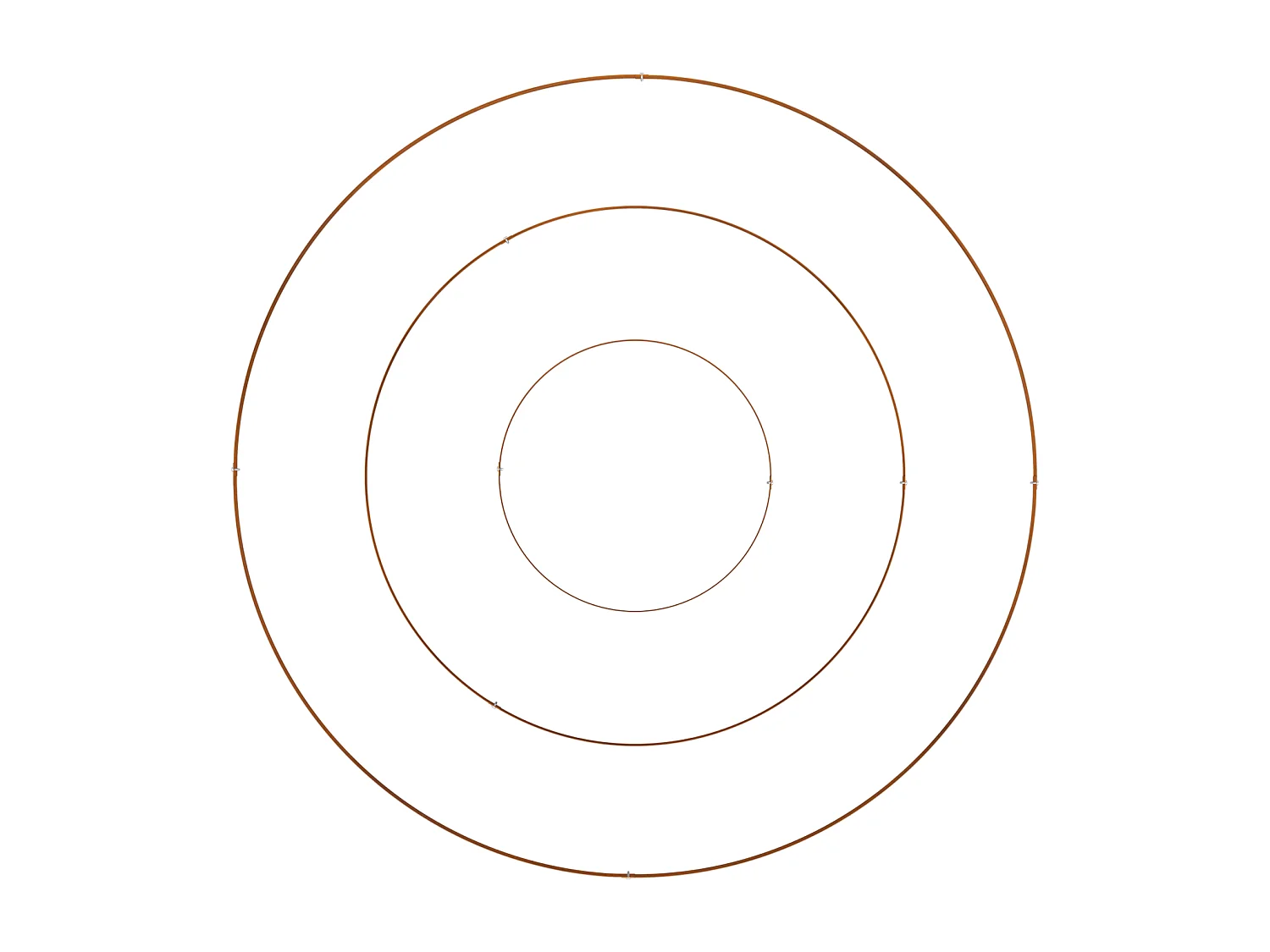 Vaso in acciaio Corten Ø 120 cm con intarsi decorativi