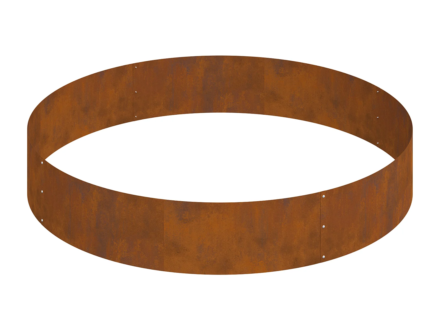 Pot en Métal Acier Corten Ø 120 cm Incrustations Décoratives