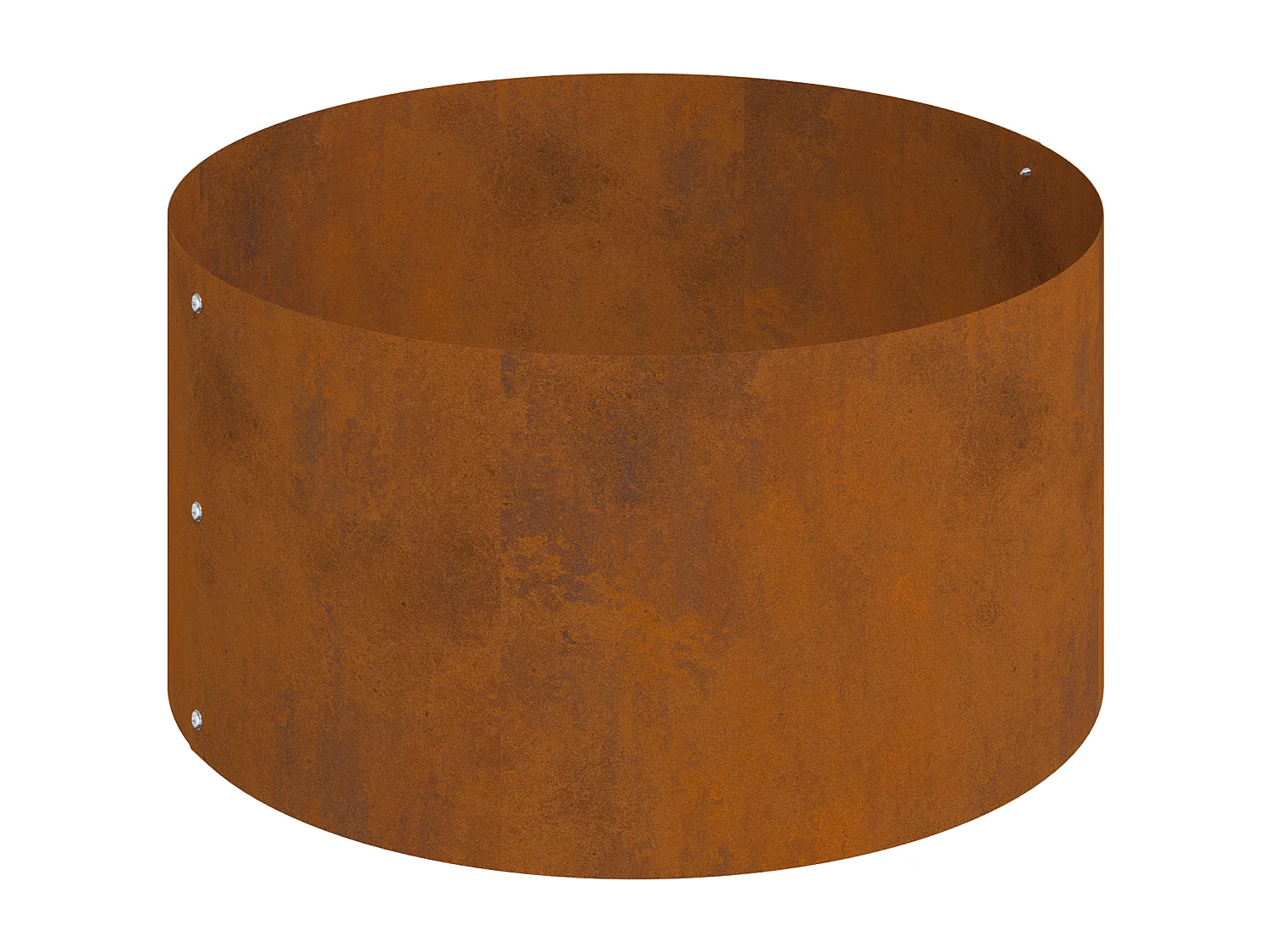 Pot en Métal Acier Corten Ø 120 cm Incrustations Décoratives