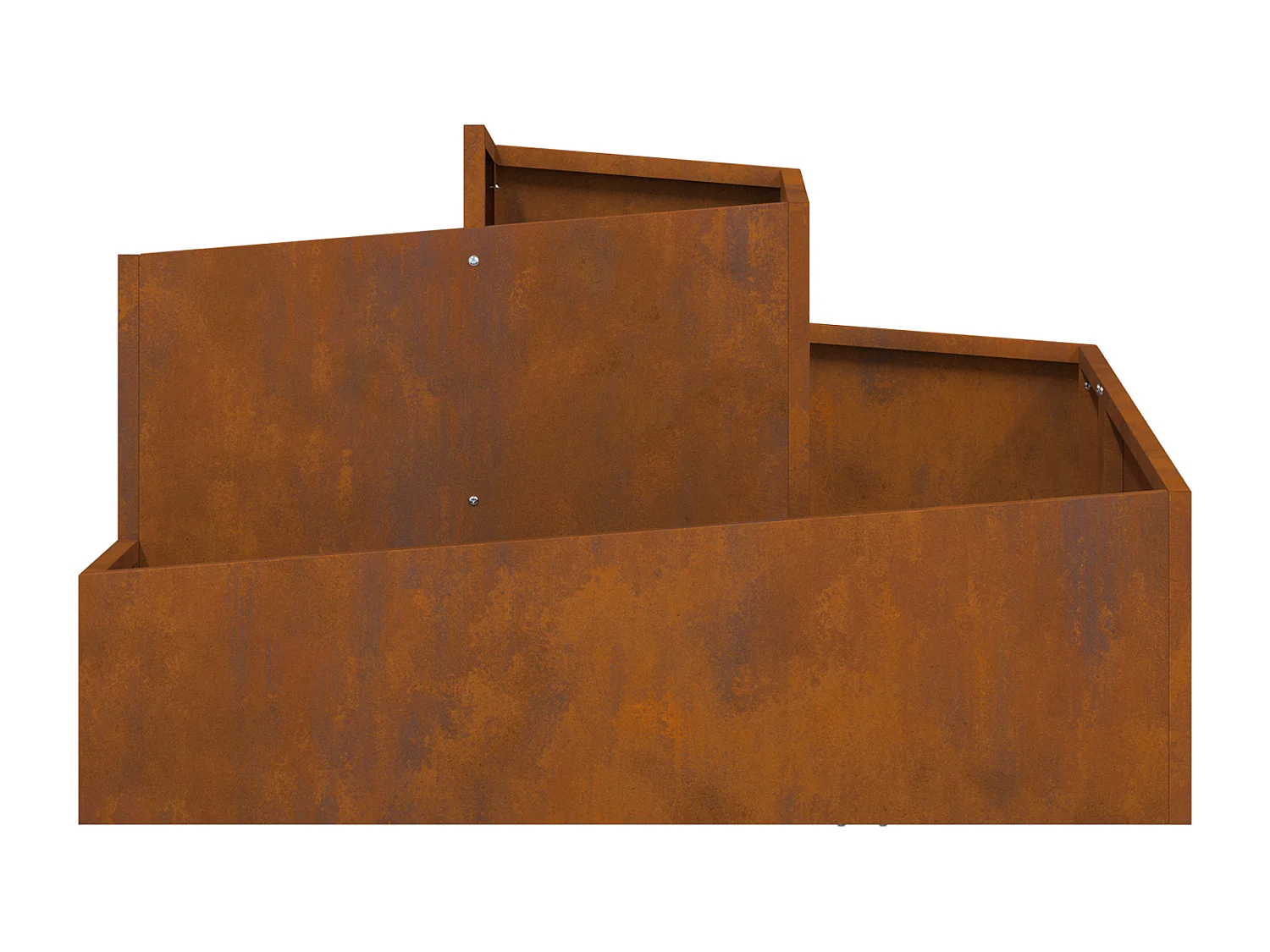 Planteur 80x80x50 cm en acier résistant aux intempéries