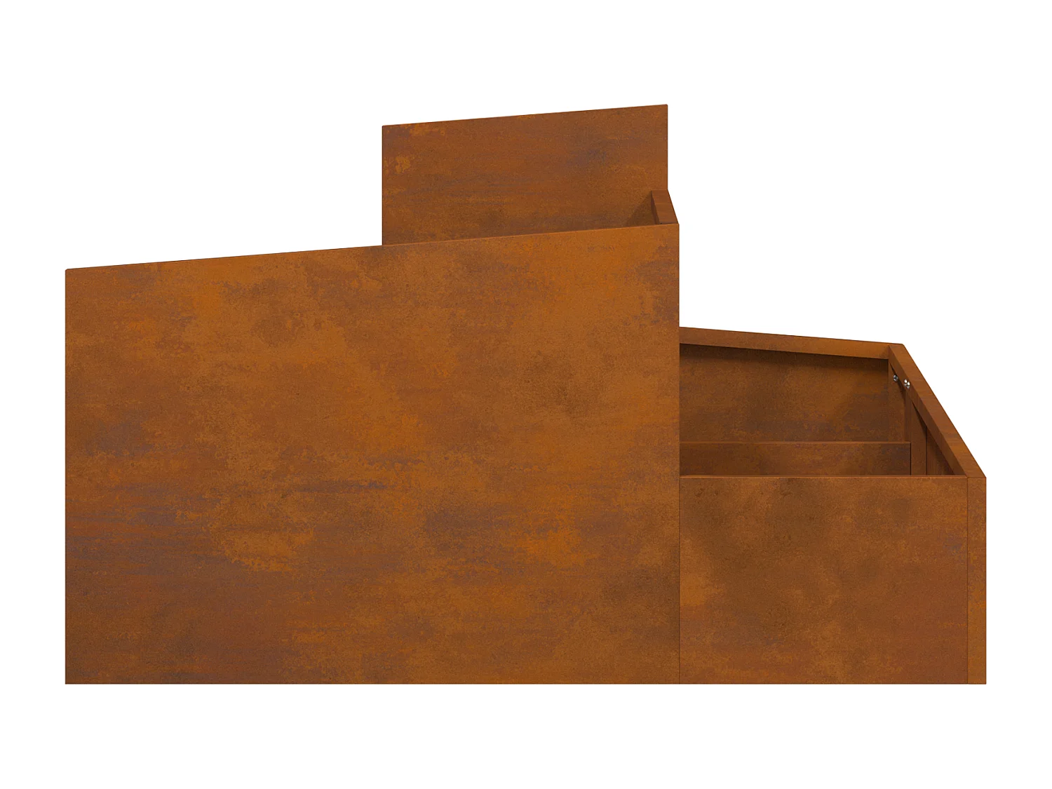 Planteur 80x80x50 cm en acier résistant aux intempéries