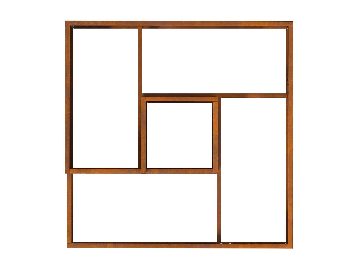 Planteur 80x80x50 cm en acier résistant aux intempéries