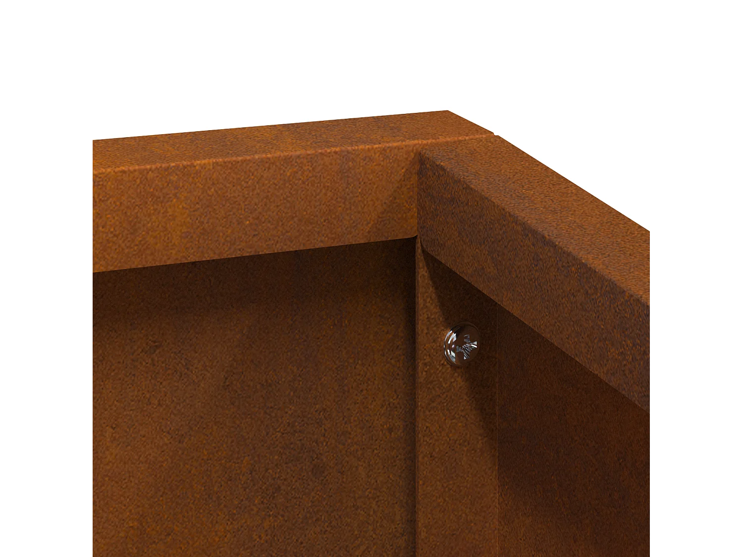 Planteur 80x80x50 cm en acier résistant aux intempéries