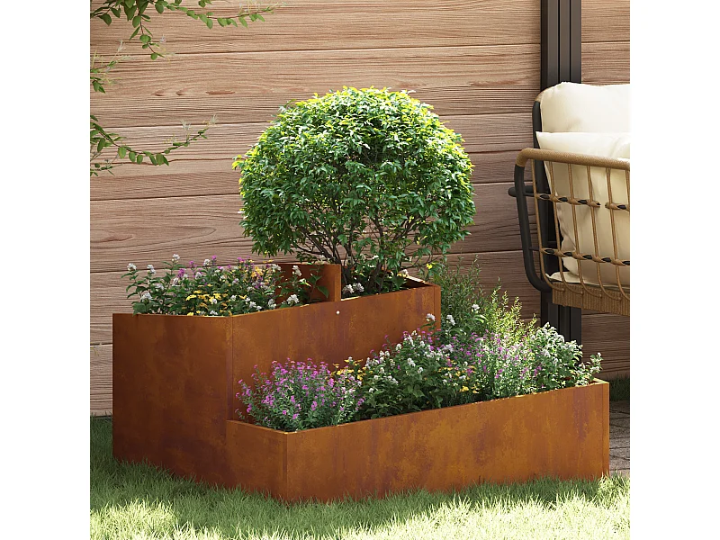 Plantenbak 80x80x50 cm van weerbestendig staal