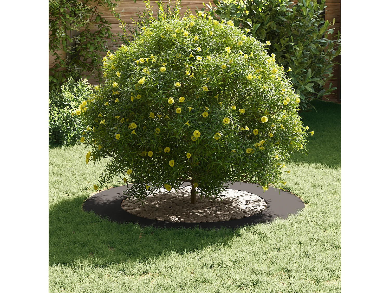 Pot de fleur en plastique Noir Plastique Grand Incrustations