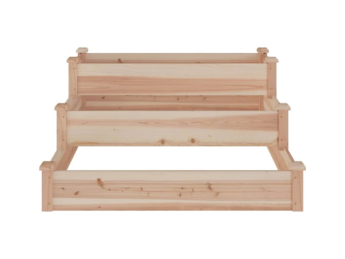 Lit surélevé de jardin 120x120x56 cm bois massif de sapin