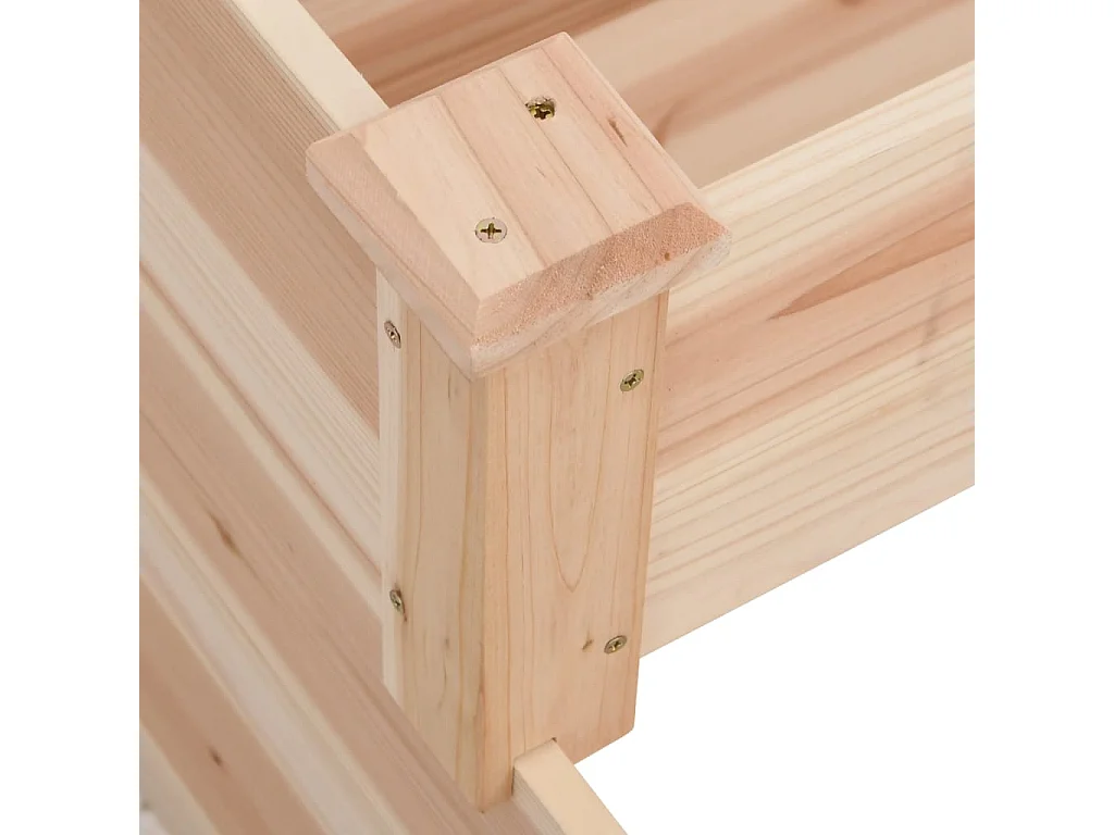 Verhoogd tuinbed 120x120x56 cm massief dennenhout