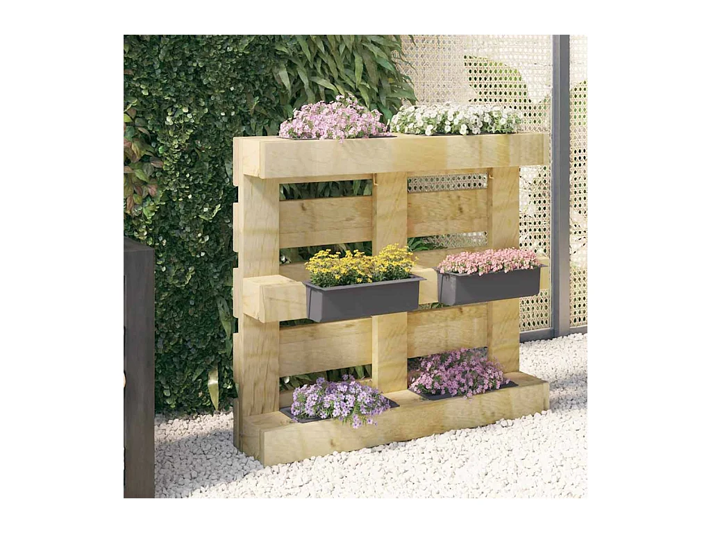 Bloembakken voor europallets 12 stuks Grijs 36x13,5x9,5cm PP