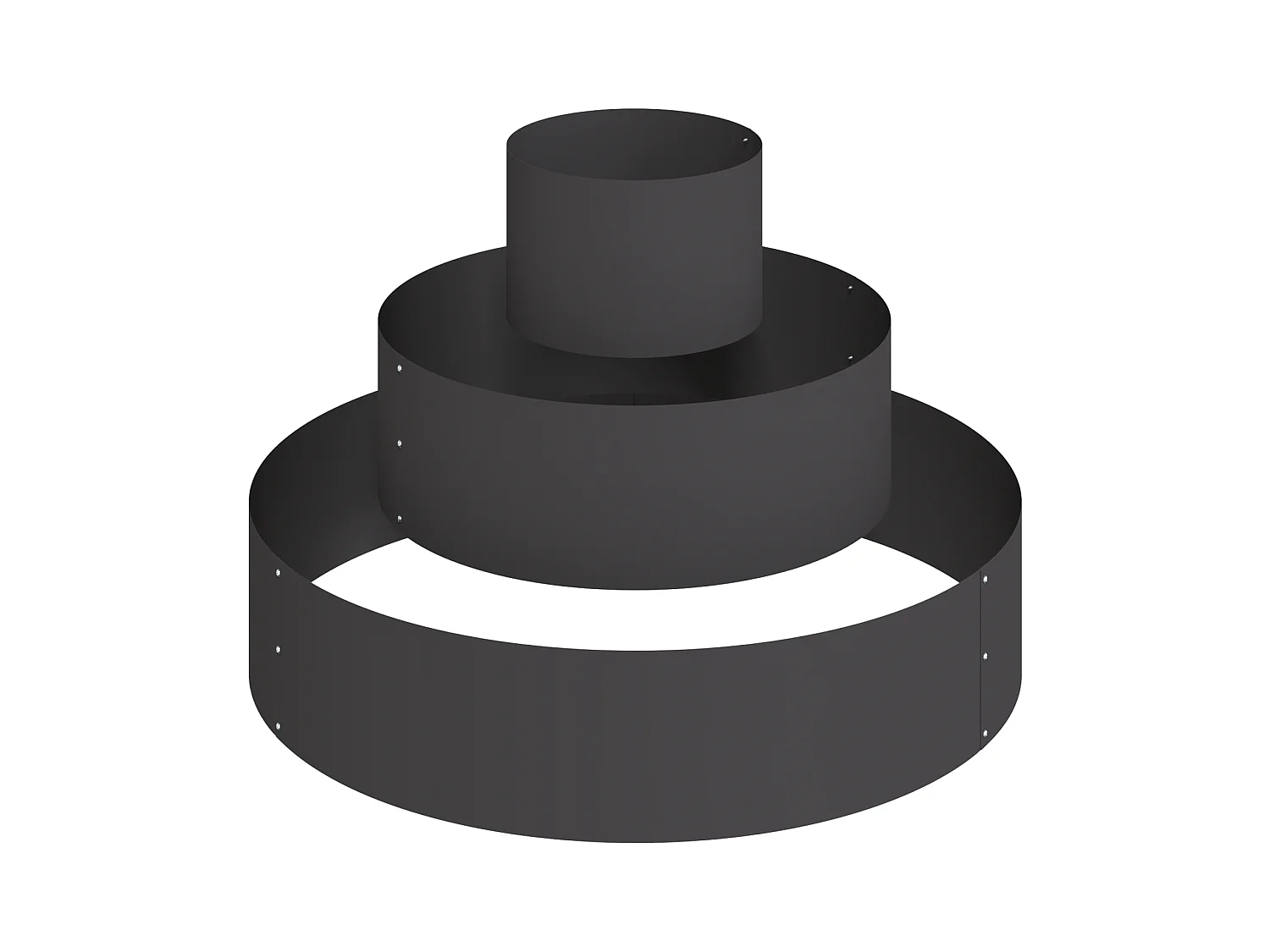 Metalen pot Staal/Zwart staal Grote modulaire metalen pot