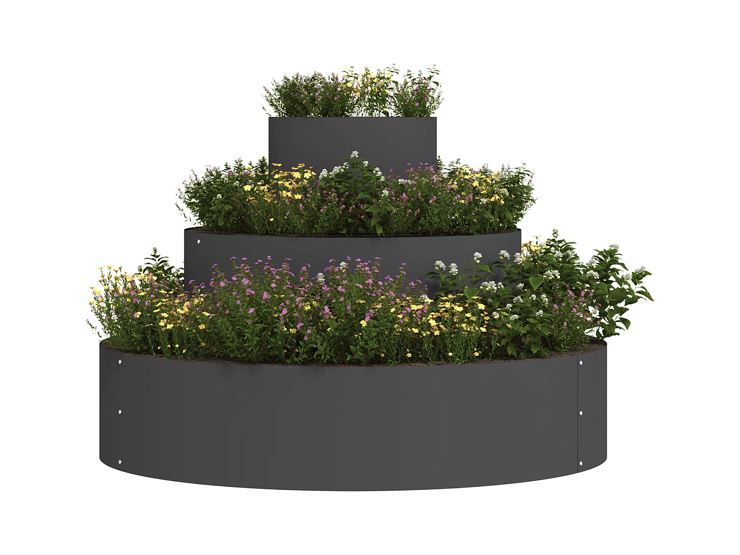 Metalen pot Staal/Zwart staal Grote modulaire metalen pot