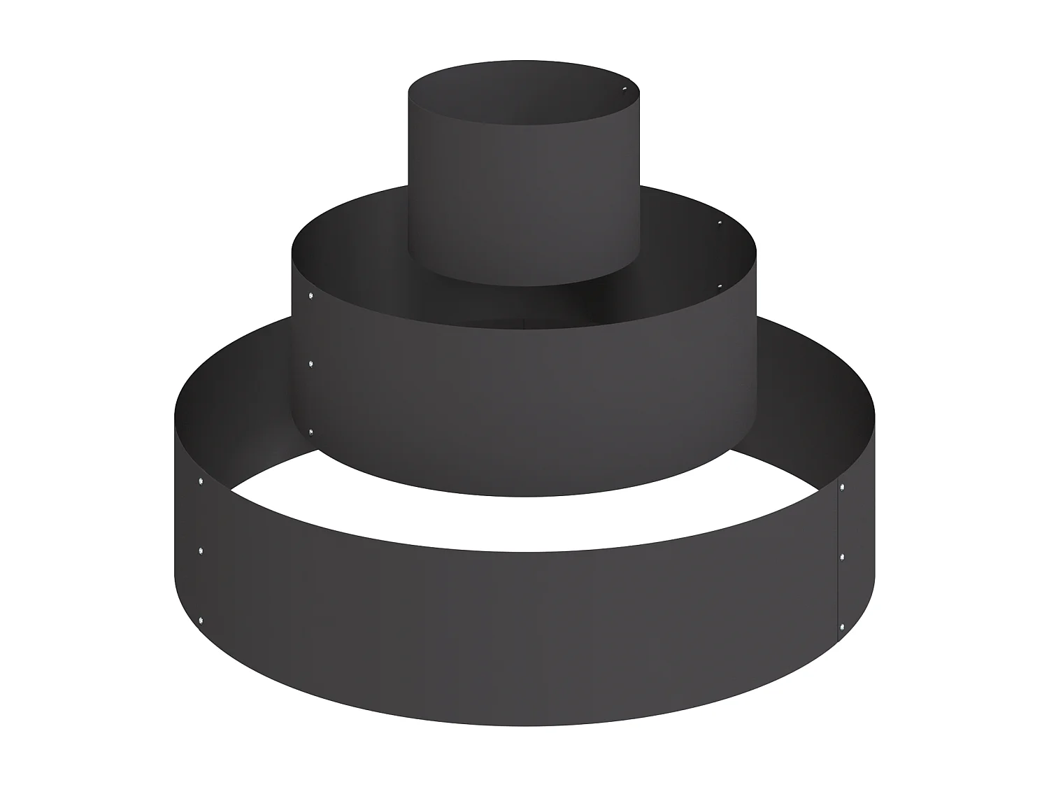 Pot en Métal Acier/noir Acier Grand Modulaire Pot en Métal