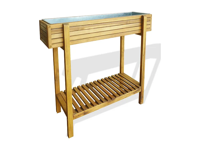 Verhoogd tuinbed Massief acaciahout en zink