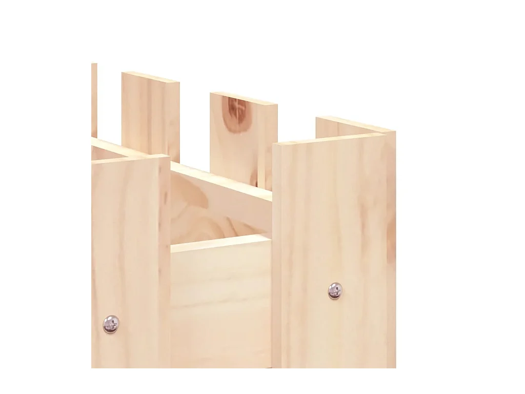 Lit surélevé de jardin design de clôture 150x30x30cm pin massif