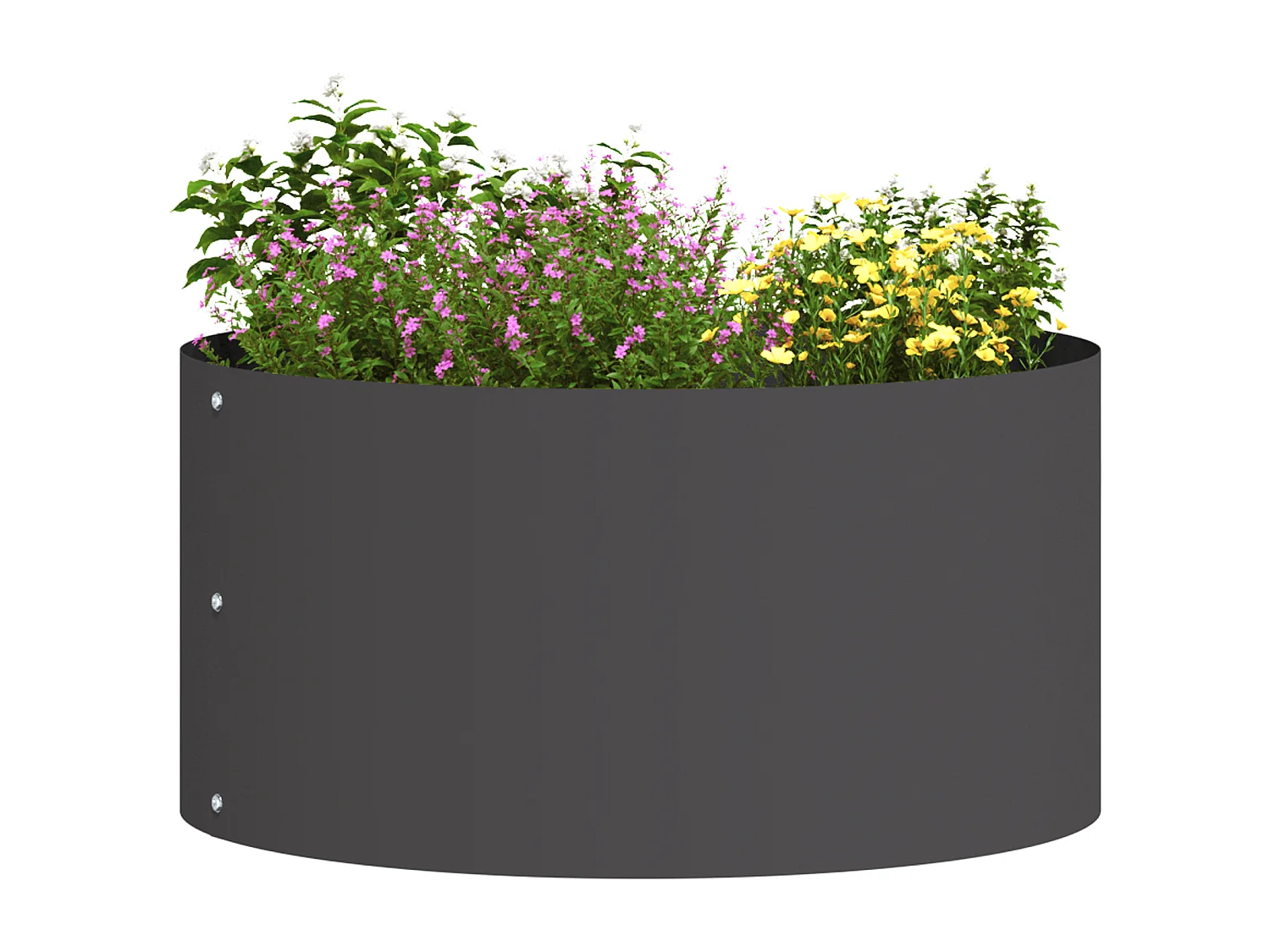 Pots de fleurs en plastique noir Noir Plastique Moyen Solide