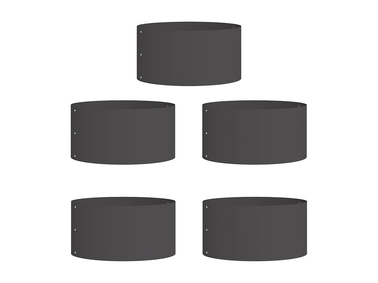 Pots de fleurs en plastique noir Noir Plastique Moyen Solide