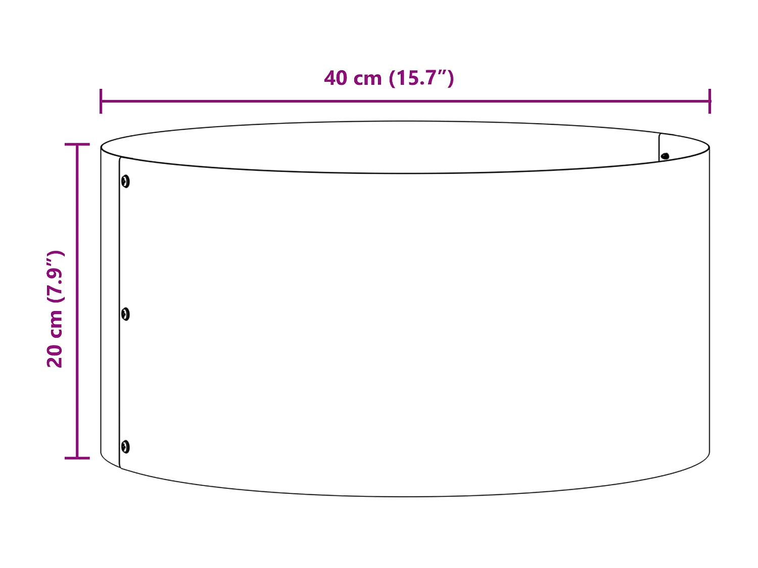Pots de fleurs en plastique noir Noir Plastique Moyen Solide