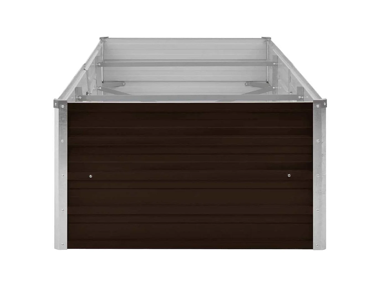 Lit surélevé de jardin Marron 240x80x45 cm Acier galvanisé