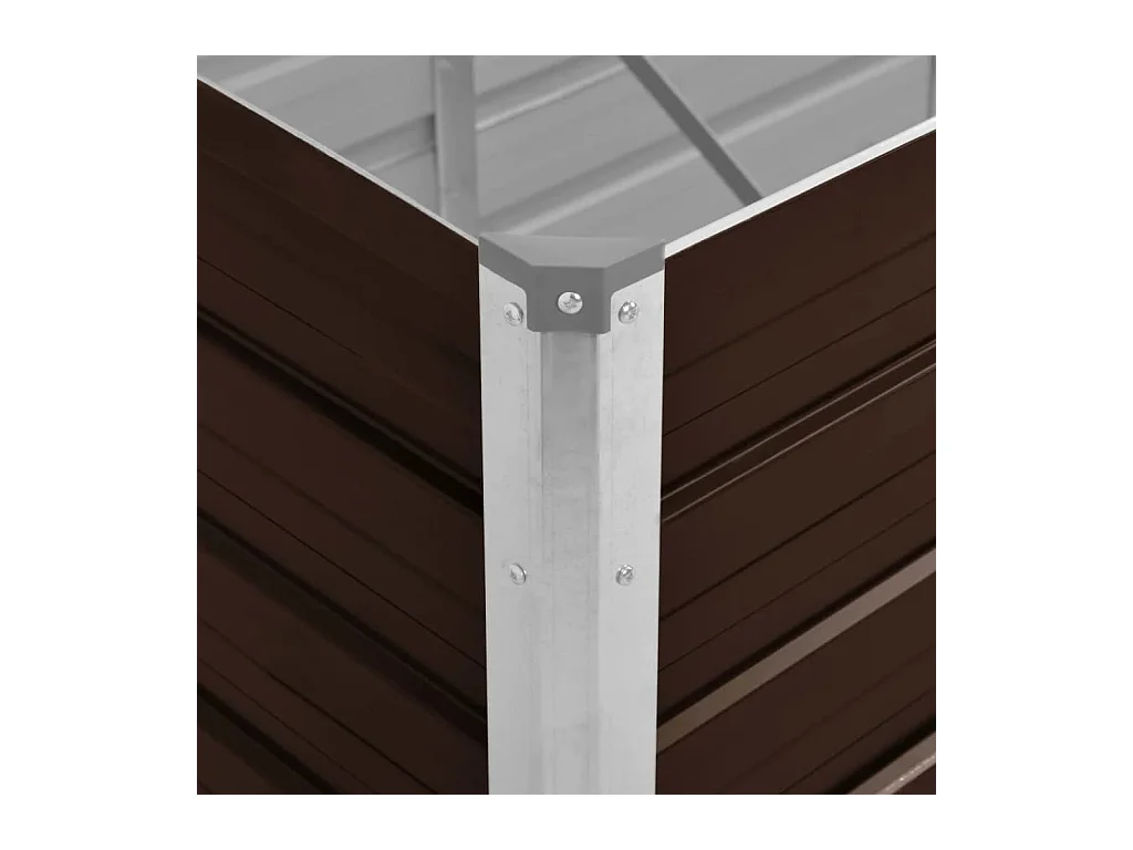 Lit surélevé de jardin Marron 240x80x45 cm Acier galvanisé