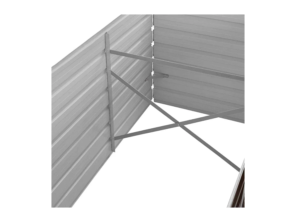 Lit surélevé de jardin Marron 240x80x45 cm Acier galvanisé