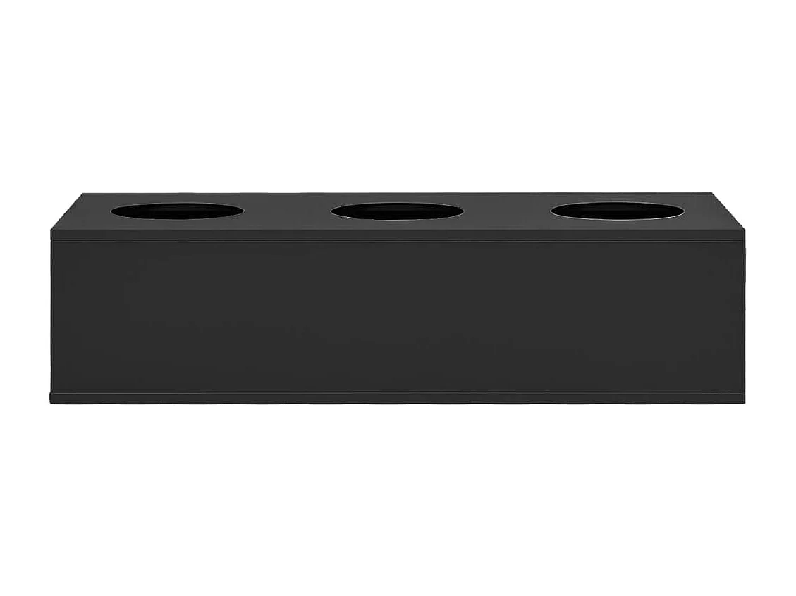 Jardinera de sobremesa antracita 90x40x23 cm Acero