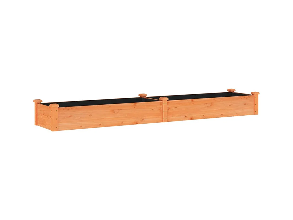 Lit surélevé de jardin doublure 240x45x25 cm bois massif sapin