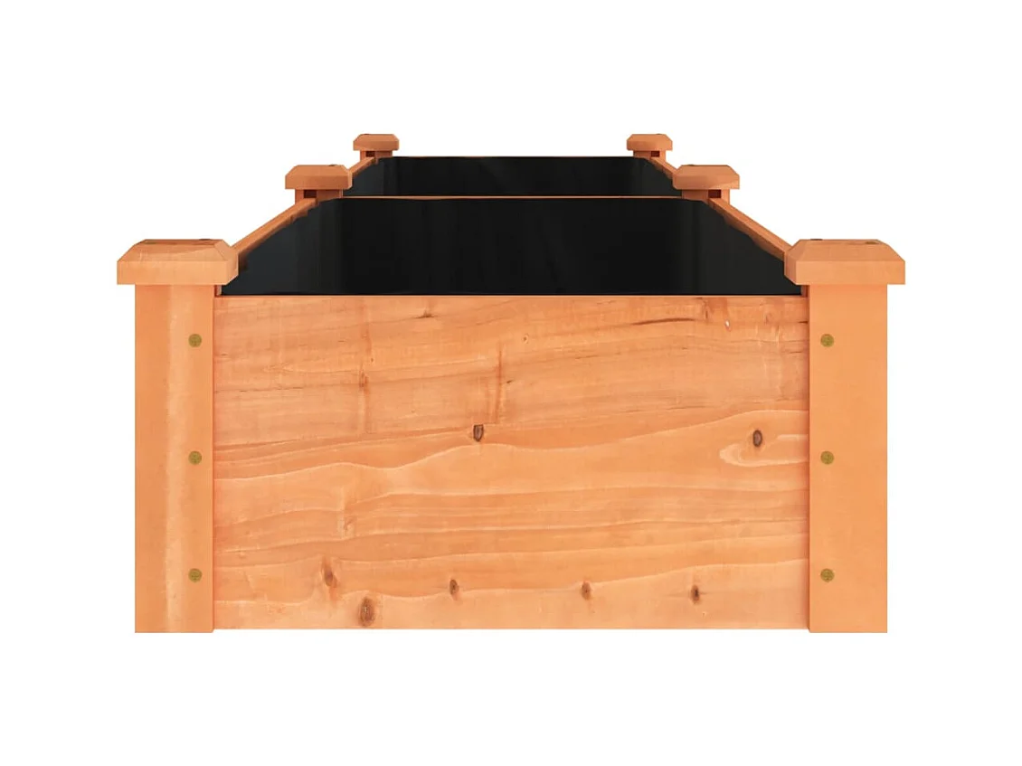 Lit surélevé de jardin doublure 240x45x25 cm bois massif sapin