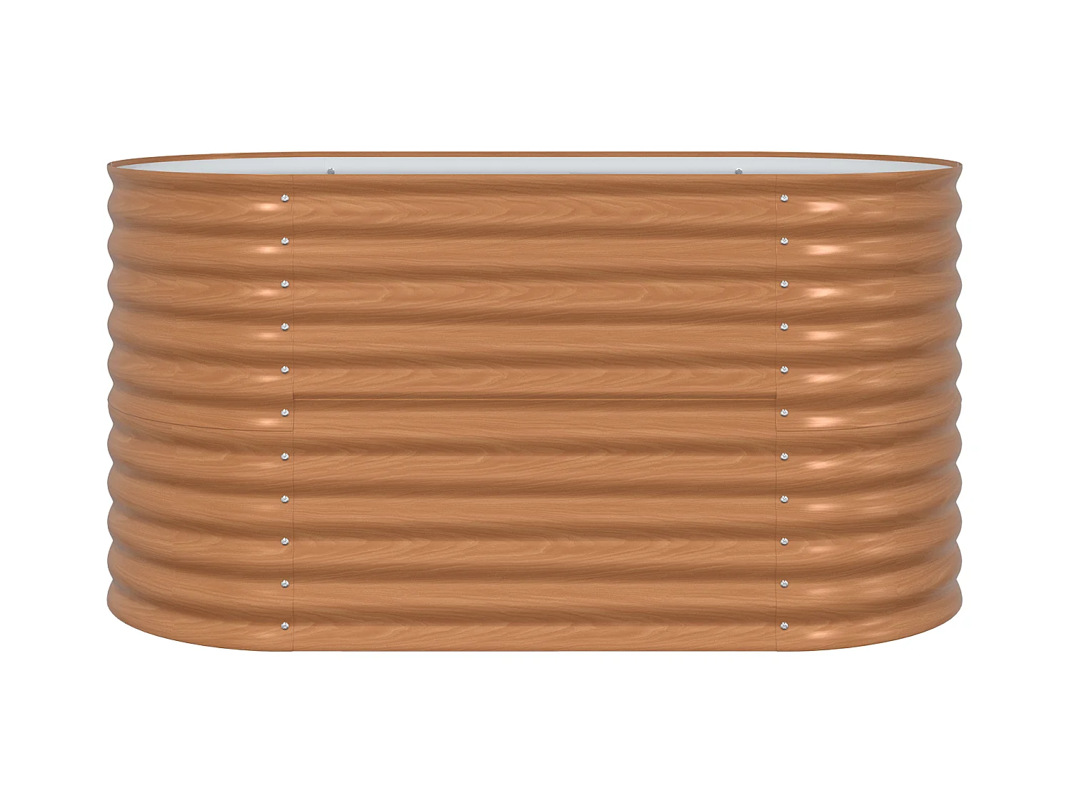 Giardino rialzato marrone effetto legno 160x80x81 cm in acciaio