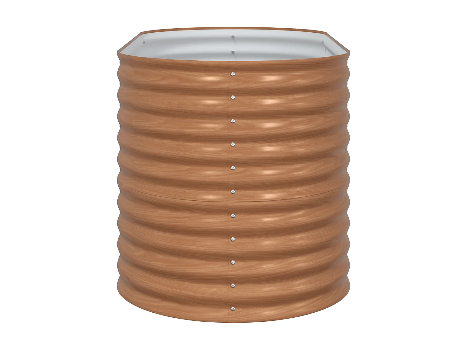 Giardino rialzato marrone effetto legno 160x80x81 cm in acciaio