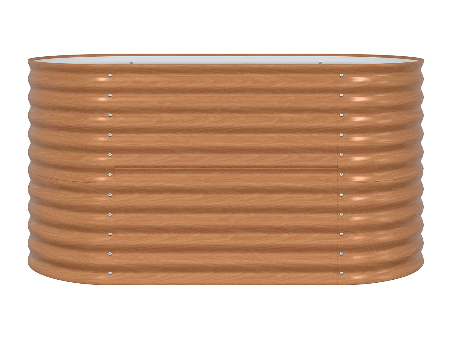 Jardin surélevé marron avec aspect bois 160x80x81 cm en acier