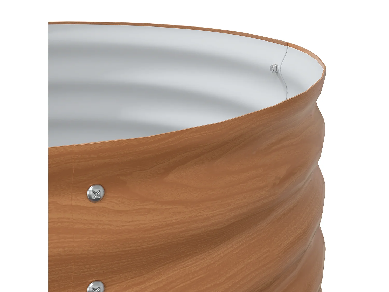 Jardin surélevé marron avec aspect bois 160x80x81 cm en acier