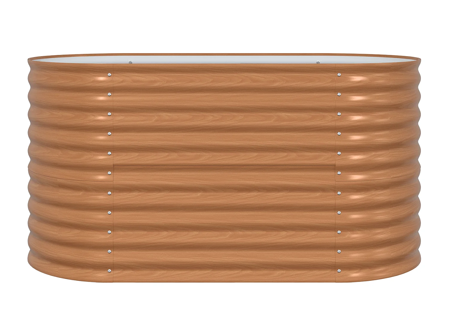 Jardin surélevé marron avec aspect bois 160x80x81 cm en acier