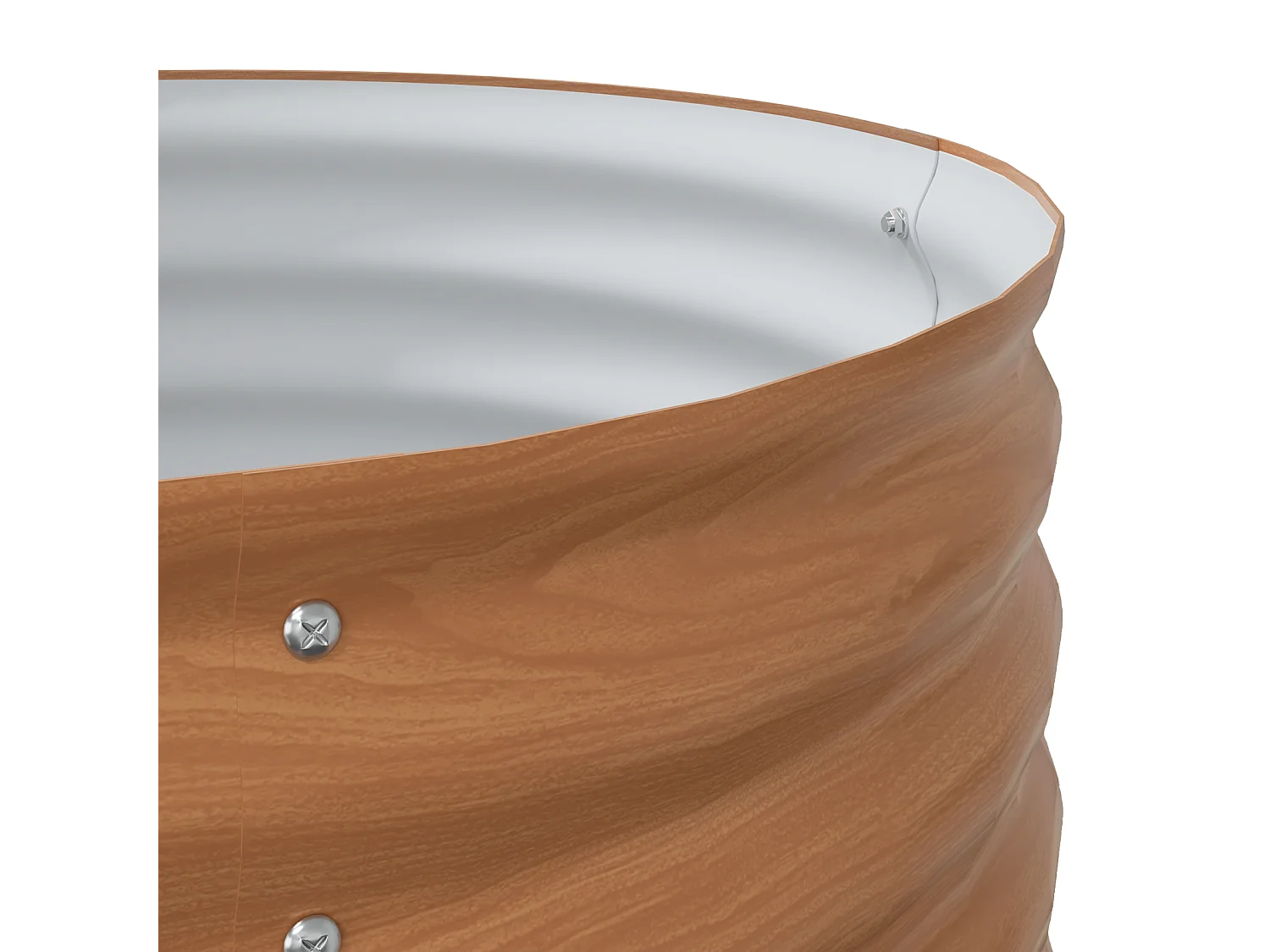 Jardin surélevé marron avec aspect bois 160x80x81 cm en acier