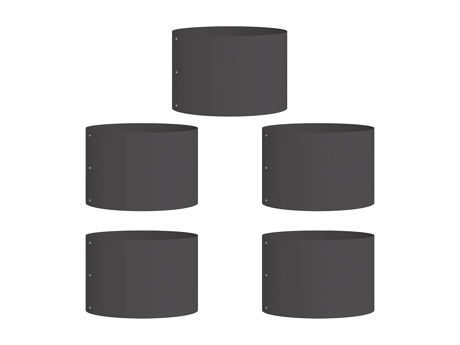 Pots en plastique noirs Noir Plastique Moyen Durable