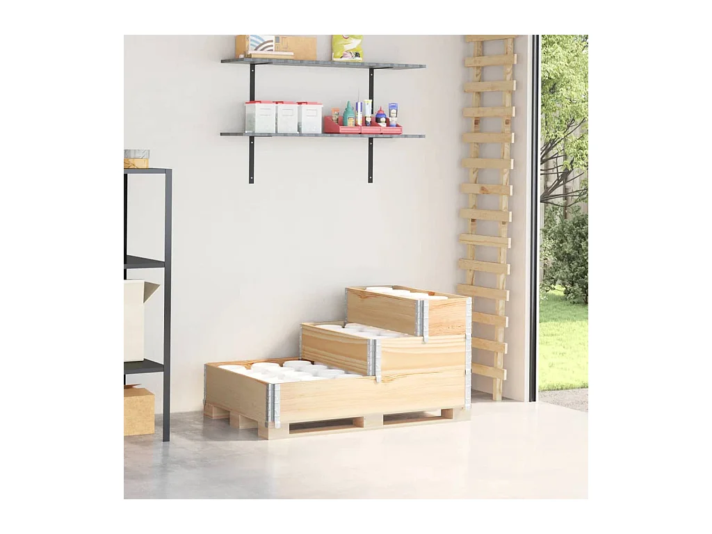 3-laags verhoogd bed 120x80 cm massief grenenhout