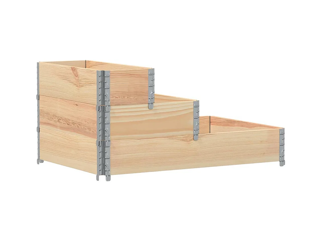 3-laags verhoogd bed 120x80 cm massief grenenhout