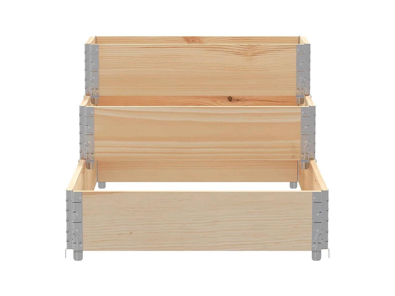 3-laags verhoogd bed 120x80 cm massief grenenhout