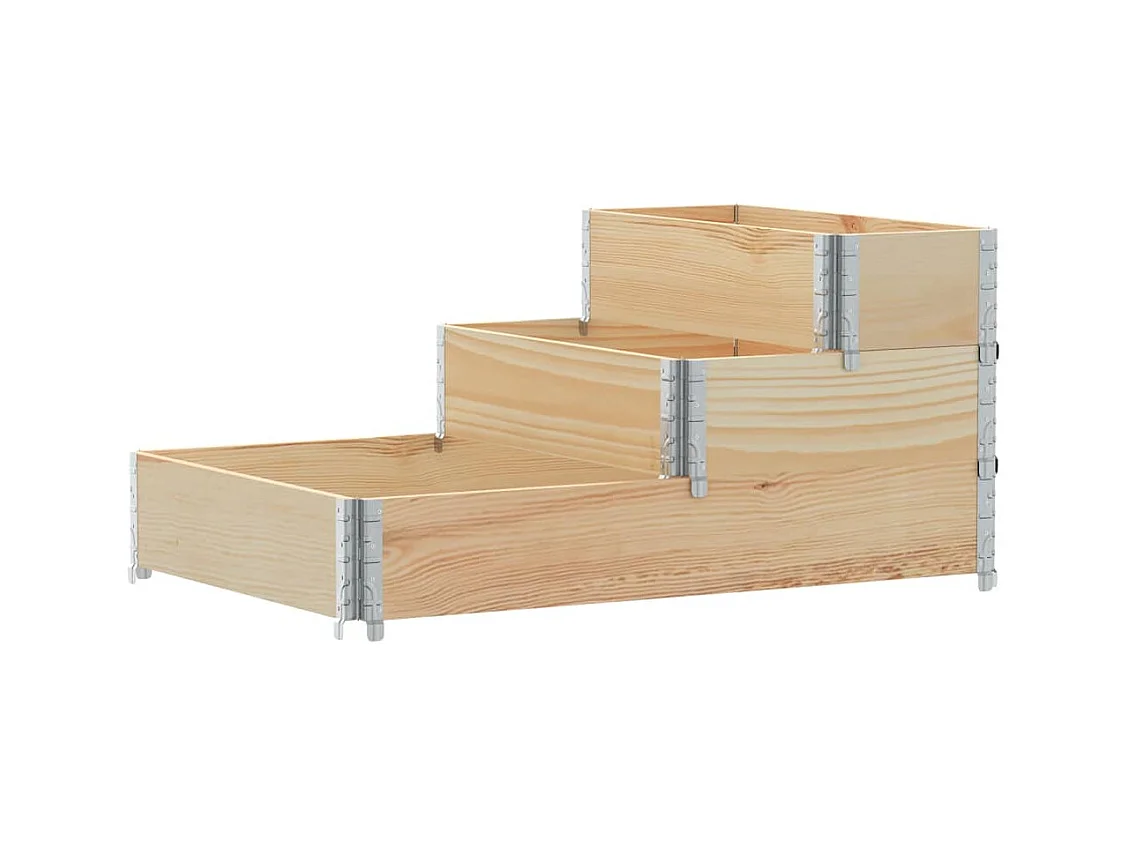 3-laags verhoogd bed 120x80 cm massief grenenhout