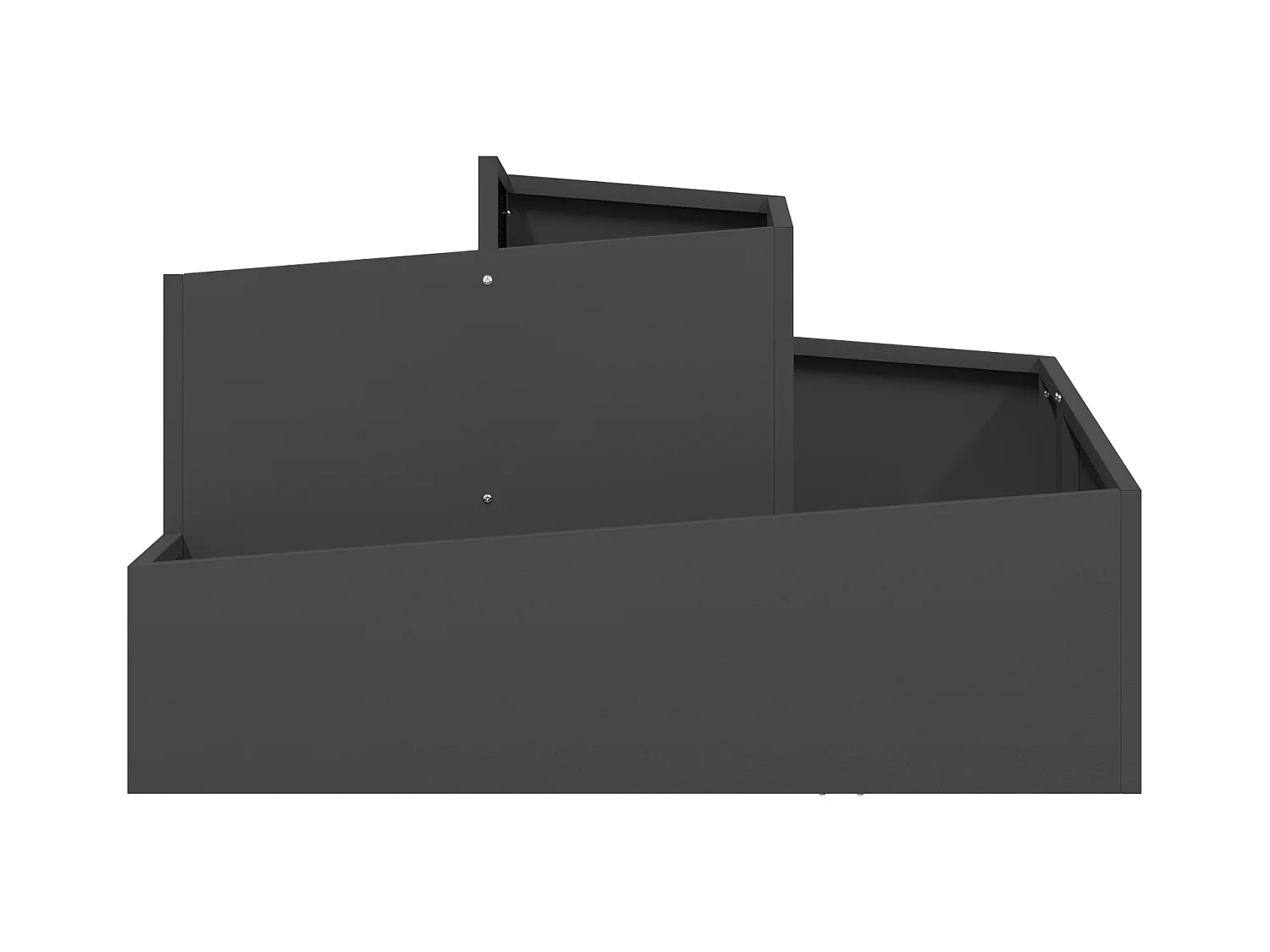 Schwarzer Topf 80x80x50 cm Kaltgewalzter Stahl