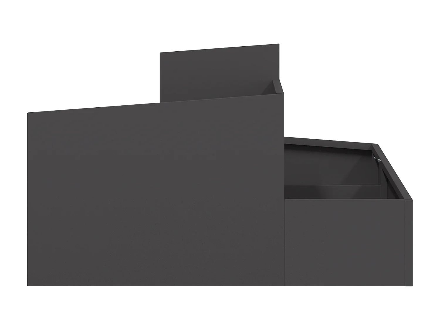 Schwarzer Topf 80x80x50 cm Kaltgewalzter Stahl