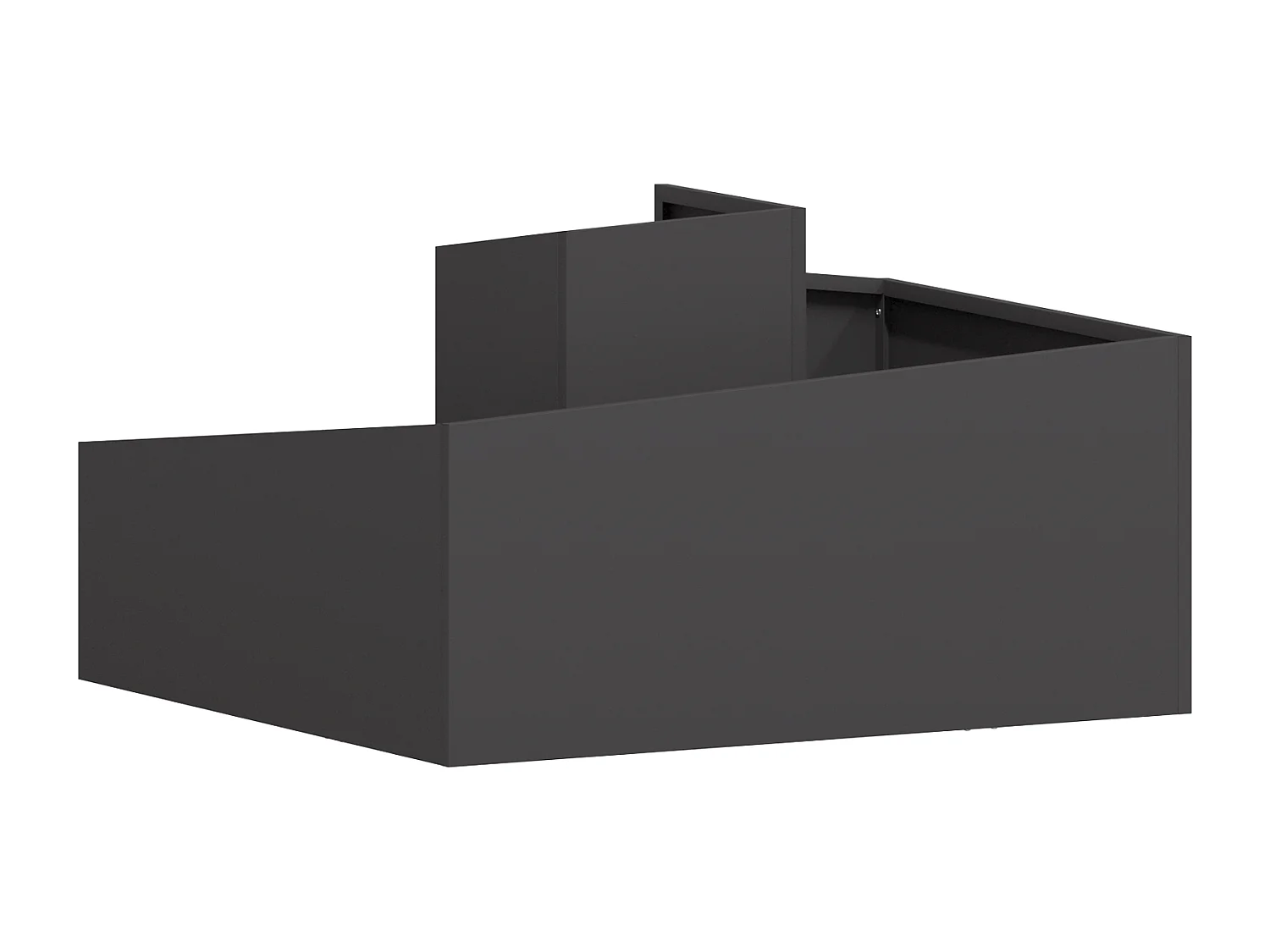 Schwarzer Topf 80x80x50 cm Kaltgewalzter Stahl