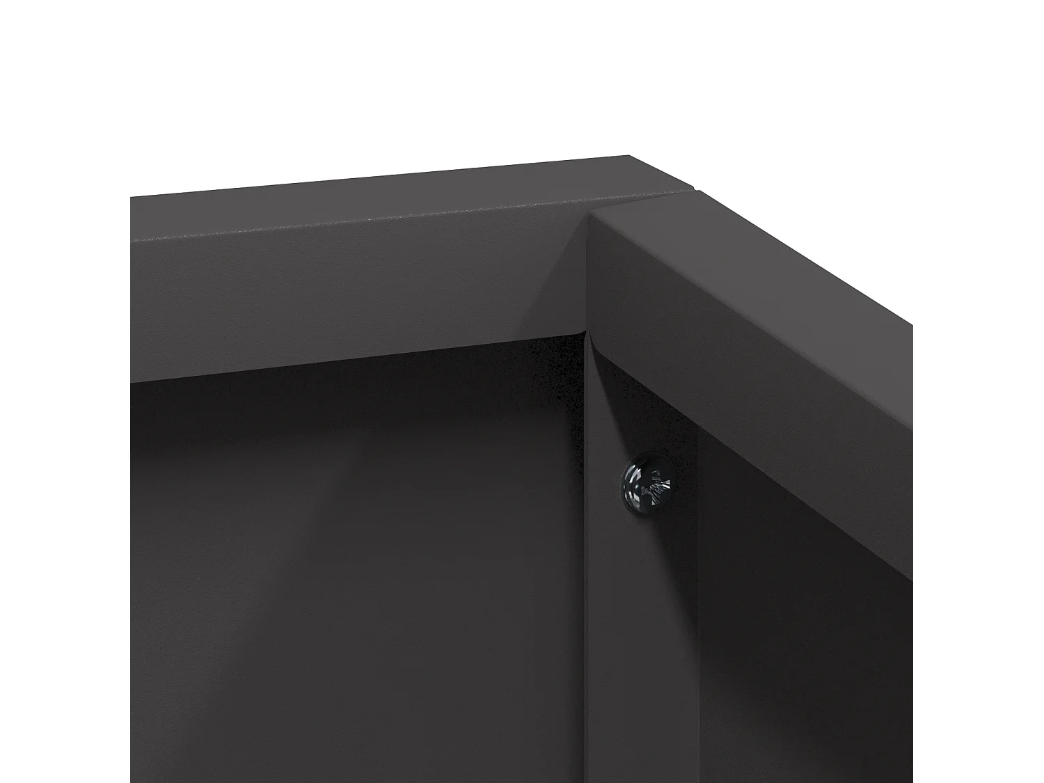 Schwarzer Topf 80x80x50 cm Kaltgewalzter Stahl