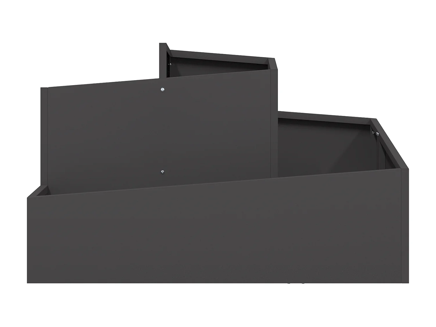 Pot Noir 80x80x50 cm Acier laminé à froid