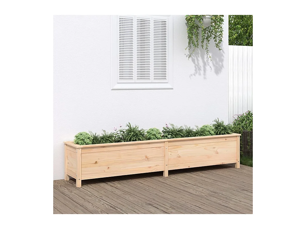 Lit surélevé de jardin 199,5x40x39 cm bois de pin massif