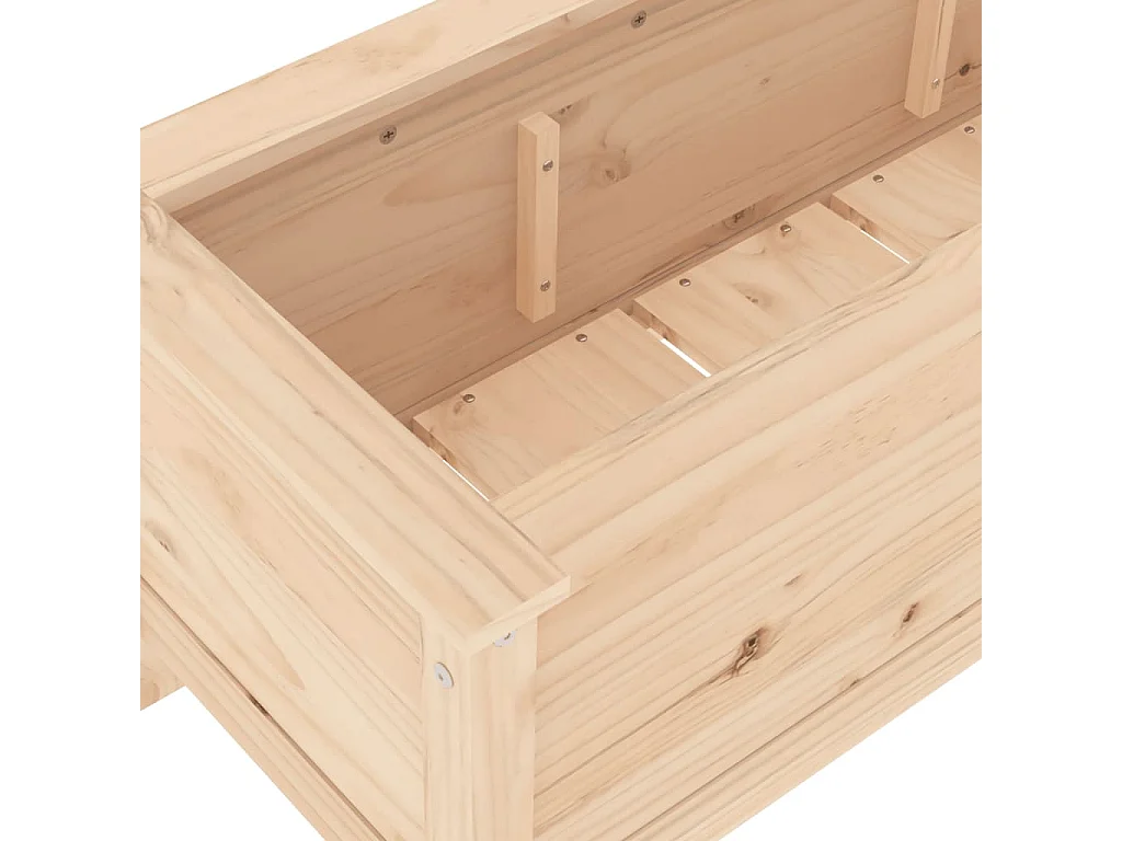 Verhoogd tuinbed 199,5x40x39 cm massief grenenhout