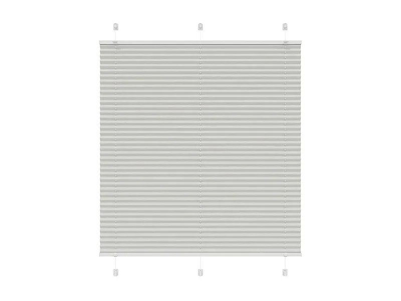 Lichtgrijs plisségordijn 120x150cm stofbreedte 119,4cm