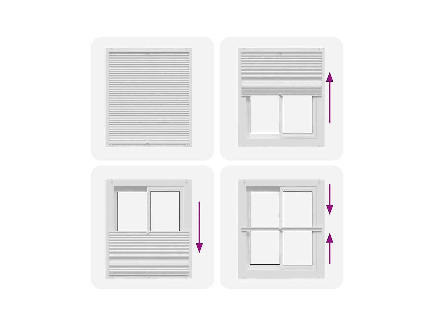 Tenda plissettata 110x125 cm Bianca