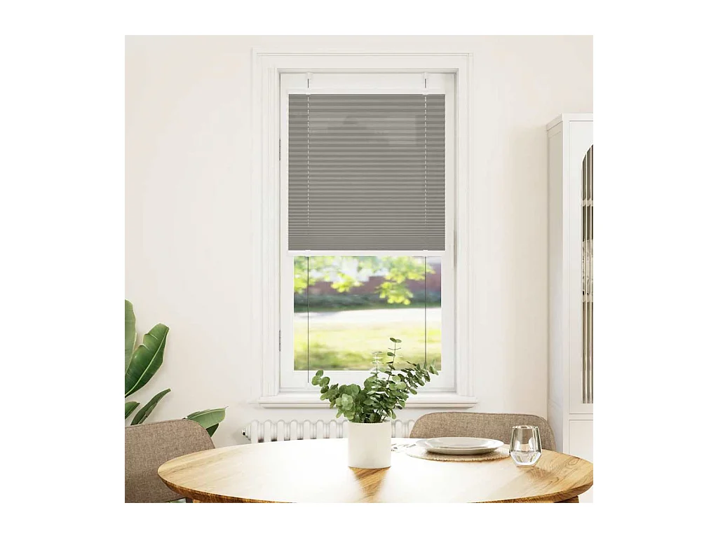 Tenda plissettata antracite 55x100 cm larghezza tessuto 54,4 cm